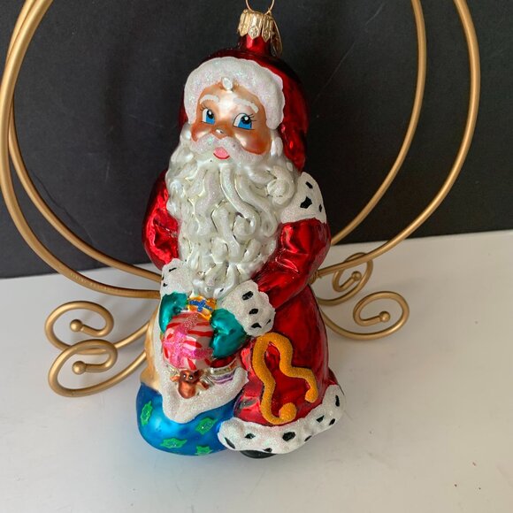 Christopher Radko Santa Mrs Claus HIS AND HERS Two Sided Christmas Ornament - Picture 1 of 11